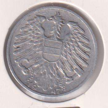AUSTRIA 1 SHILLING 1947  IN COIN FLIP