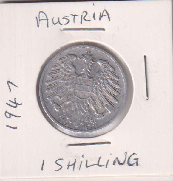AUSTRIA 1 SHILLING 1947  IN COIN FLIP