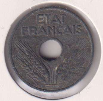 FRANCE 10 CENTS 1941 IN COIN FLIP