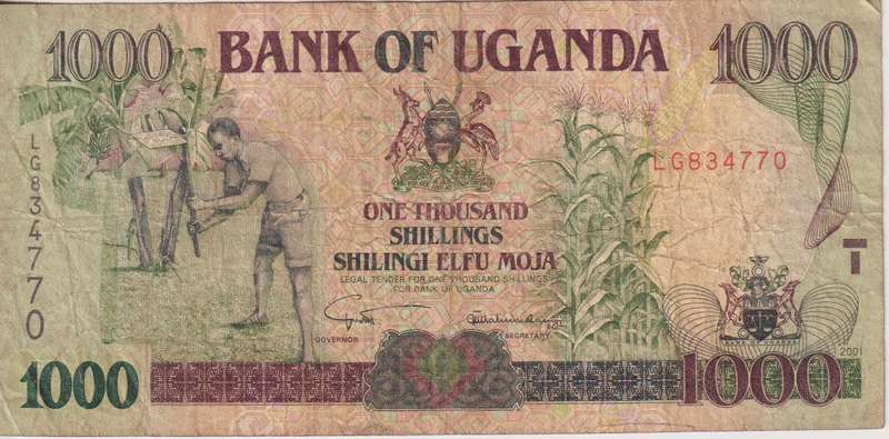 Uganda 1000 Shillings 2009 P-43b VF
