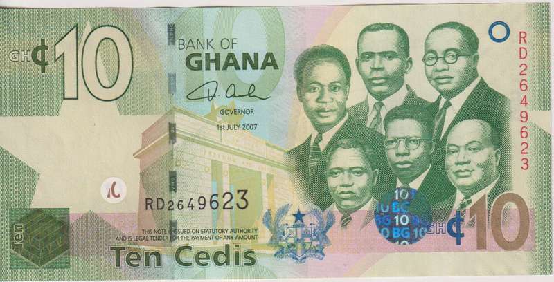 GHANA 10 Cedi 2007 P39 A-UNC