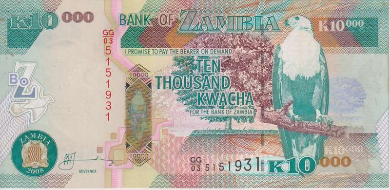 ZAMBIA 10000 KWACHA P42 UNC
