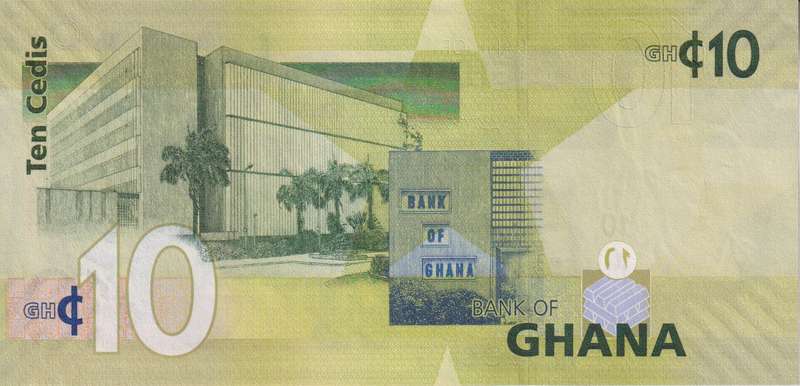 GHANA 10 Cedi 2014 P39  A-UNC