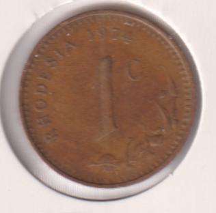 RHODESIA 1 CENT 1974 IN COIN FLIP