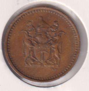 RHODESIA 1 CENT 1974 IN COIN FLIP