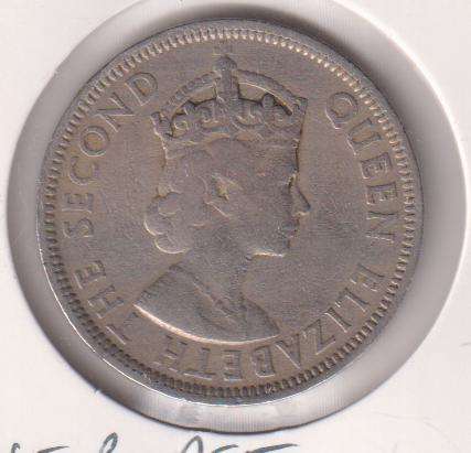 MAURITIUS 1 RUPEE 1956 IN COIN FLIP