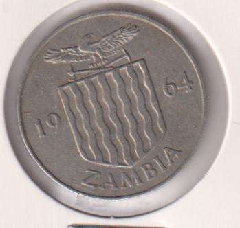 ZAMBIA 2 SHILLINGS 1964 IN COIN FLIP