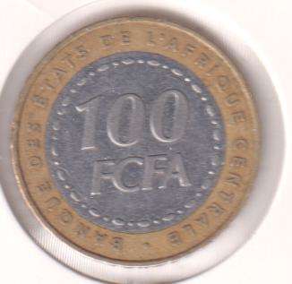 CENTRAL AFRICAN STATES 100 FRANCS  2006 bi-metal IN COIN FLIP