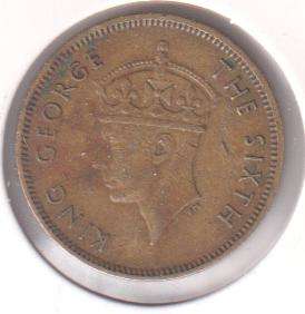 HONG KONG  10 CENT 1951 IN COIN FLIP