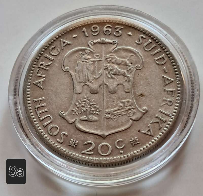 RSA - 1963  TWENTY CENT - SILVER - IN CAPSULE