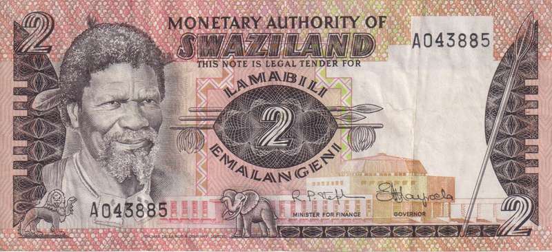 SWAZILAND 2 EMALANGENI 1974  P2 VF