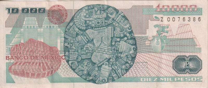 MEXICO 10,000 Pesos  1987  P90 VF