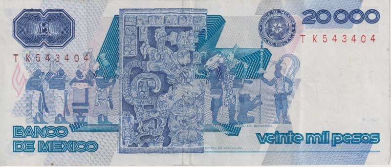 MEXICO 20,000 Pesos  1987  P91 VF