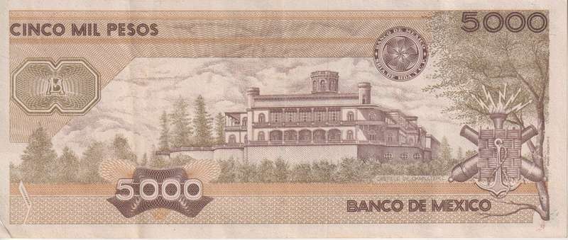 MEXICO 5000 Pesos  1987  P88 VF