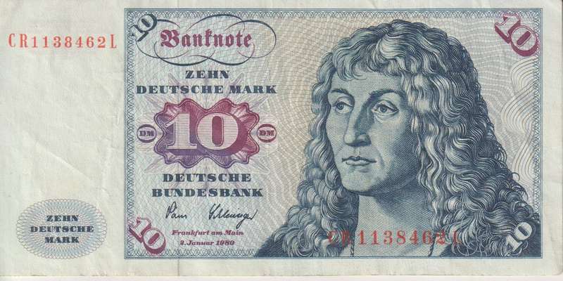 GERMANY 10 MARK 1980 P19 VF