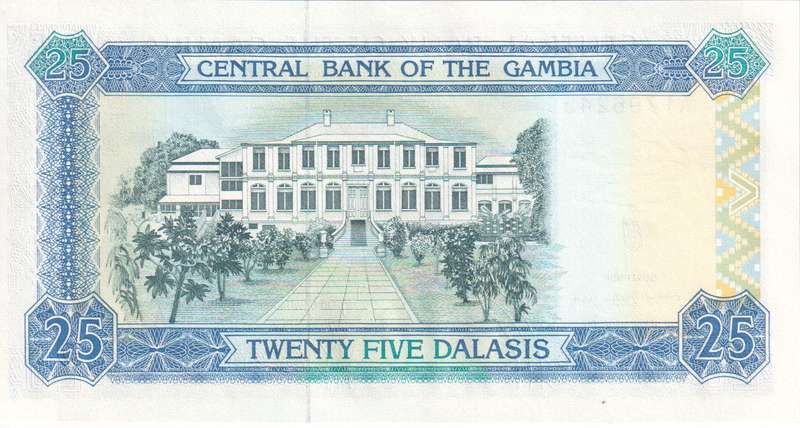 The Gambia 25 Dalasis 1991-95, P-14 UNC