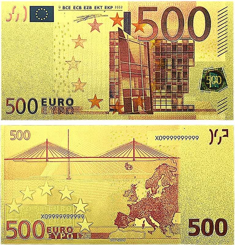 EUROPE 15 PIECE GOLD FOIL NOVELTY BANKNOTES - WITH CERTIFICATE