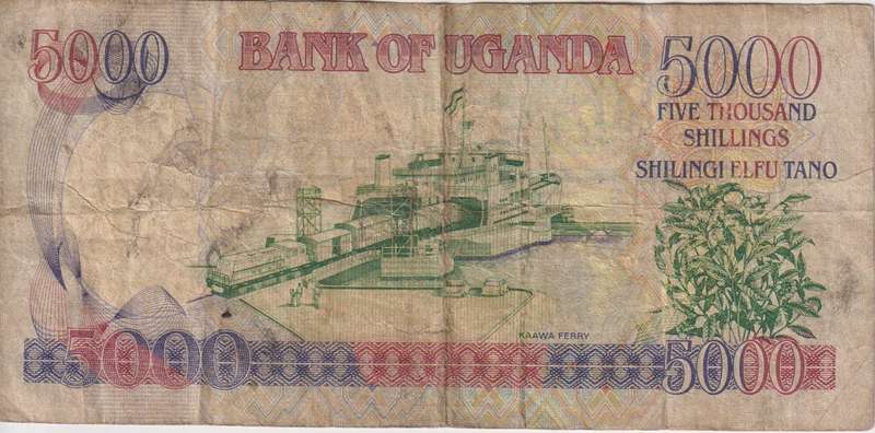 Uganda 5000 Shillings 2002 P40 VF
