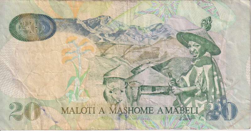 Lesotho 20 Maloti 2007 P16f VF