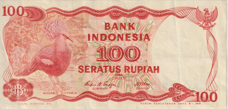 INDONESIA 100 RUPIAH 1984 P122 VF