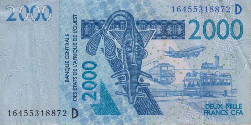 WEST AFRICAN STATES - MALI 2000 FRANCS 2003 P16 VF