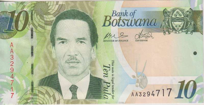 BOTSWANA - 10 PULA 2018 P35  XF