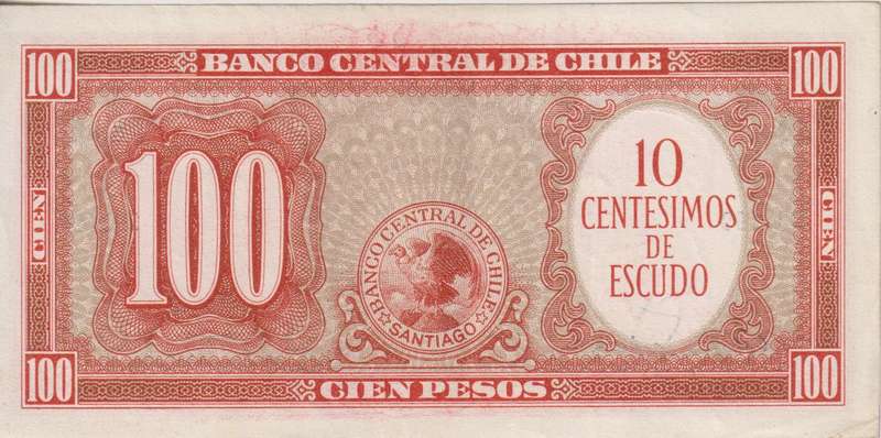 Chile 100 Pesos 1959 P-122 XF