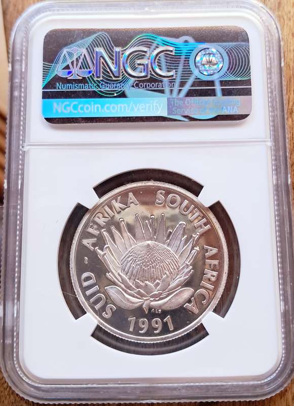 REPUBLIC OF SOUTH AFRICA - Silver R1 Nursing Schools 1991 PF 66 NGC