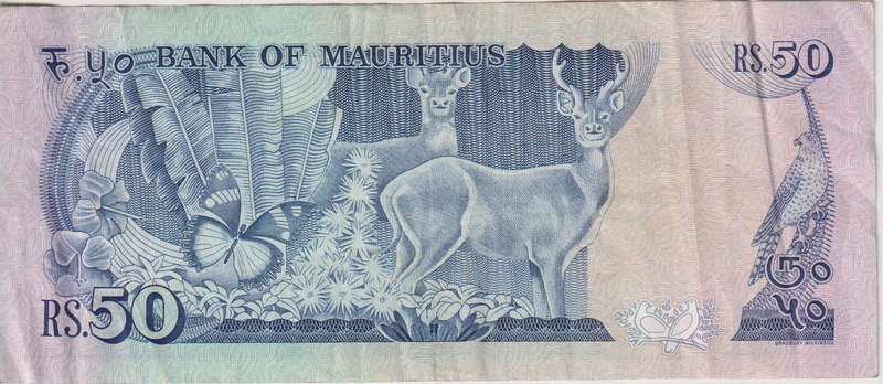Mauritius 50 rupees 1986 P37 VF