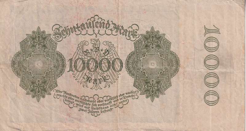 Germany, 10000 Mark, Reichbanknote 1922, P-72 VF (USED)