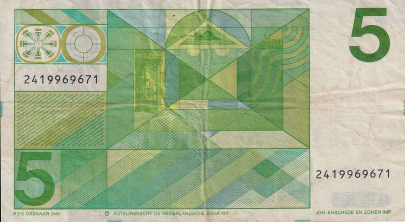NETHERLANDS  GULDEN  1973 P95 VF