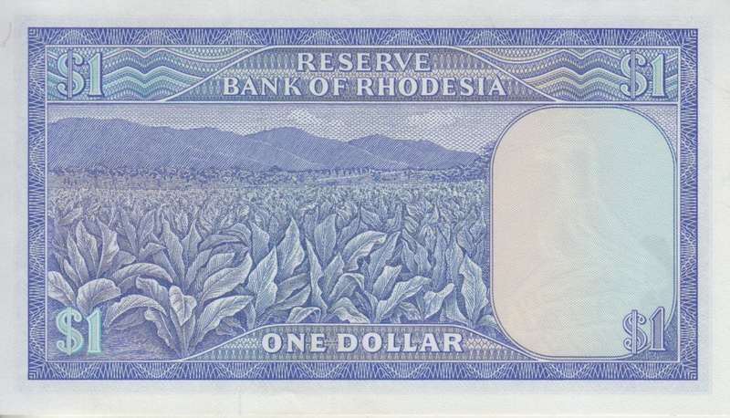 RHODESIA 1 DOLLARS 1979 ZIMBABWE BIRD WATERMARK P38 UNC