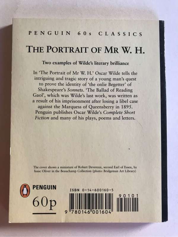 The portrait of Mr W.H. by Oscar Wilde