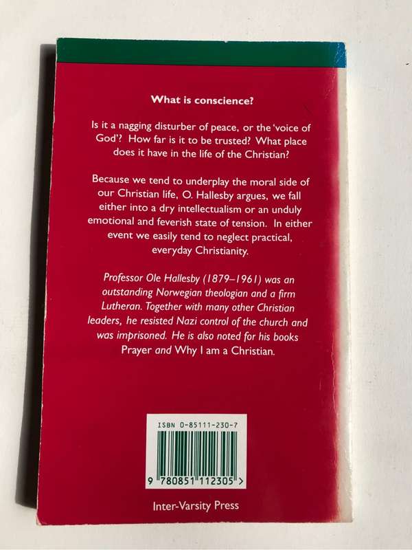 Conscience  Its place in Christian living by O. Hallesby