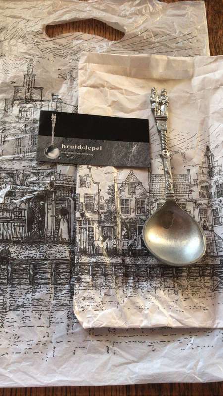 Dutch wedding spoon (Pewter)