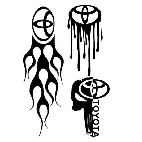 Toyota Fuel Tank Car Sticker 3 Pack