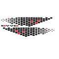 Tcr Car Sticker Body Door Side Skirt Vinyl Decal For Golf - Black, Red