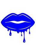 Drip Lips Sticker - blue
