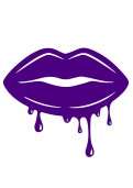 Drip Lips Sticker - purple