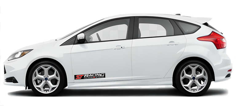 Ford ST Gel Decal & ST Racing Stickers Set