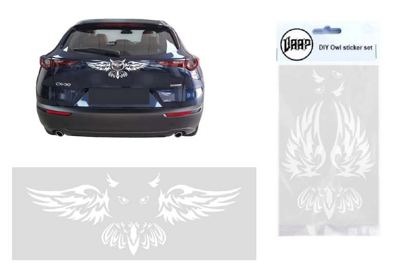 Decorative Sticker DIY Owl Set - White