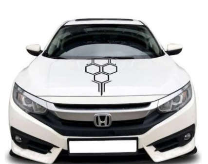 Honeycomb Car Vinyl Decal Sticker - Black