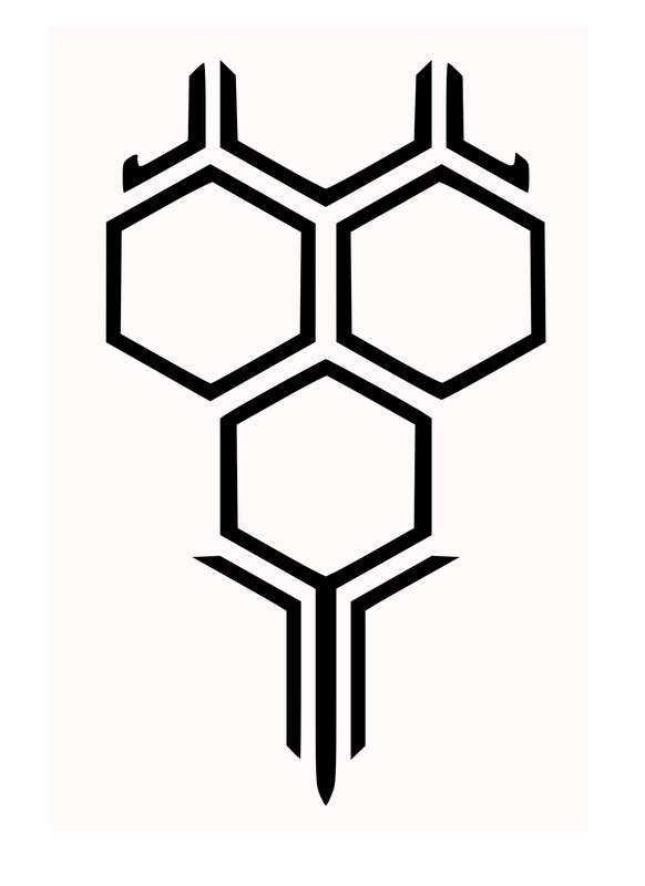 Honeycomb Car Vinyl Decal Sticker - Black