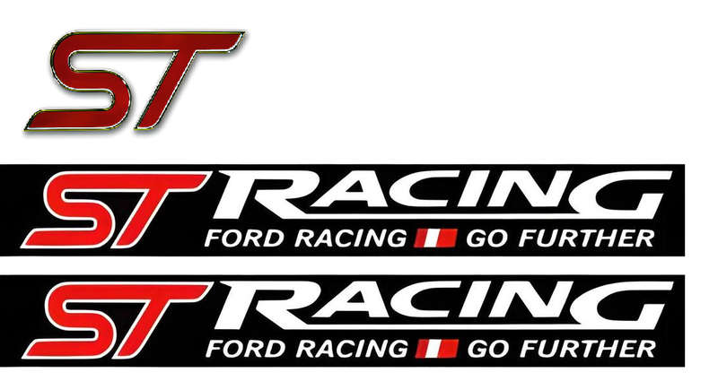 Ford ST Gel Decal & ST Racing Stickers Set