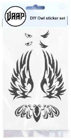 Decorative Sticker DIY Owl Set - Black