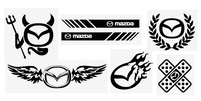 Decorative Sticker Mix Set  Mazda set