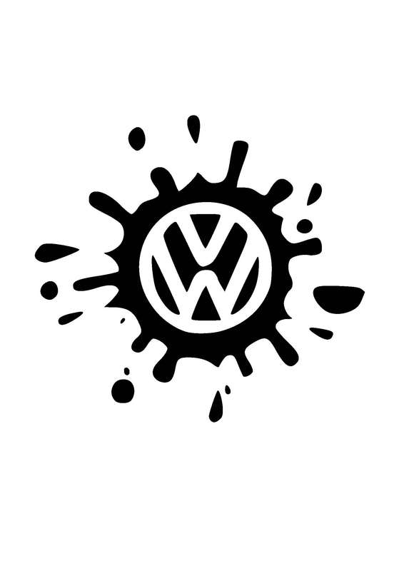 VW Splash Sticker - Black