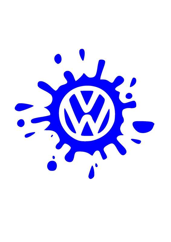 VW Splash Sticker - Blue