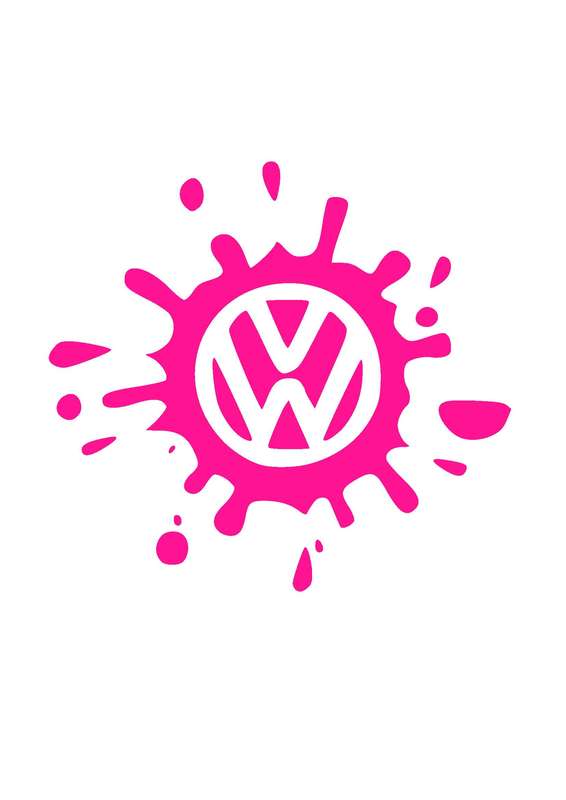 VW Splash Sticker - Pink