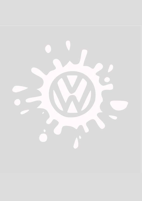 VW Splash Sticker - White